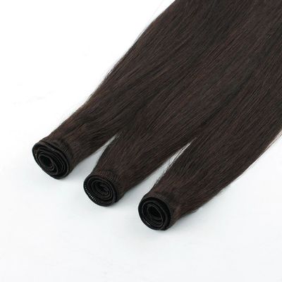 Tissu tissé à la main à double traction Grade12A Cheveux humains russes Tissu tissé à la main Extensions de cheveux
