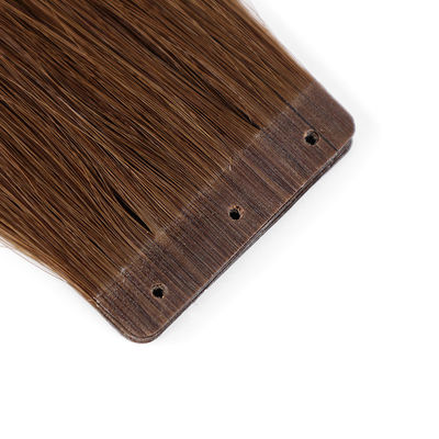 Produit capillaire aligné à cuticule complète Extensions de ruban perforé Style droit en monnaie américaine
