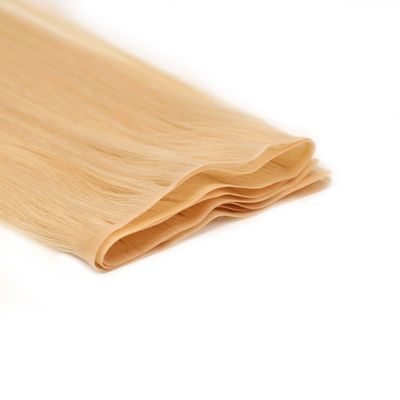 Brazilienne vierge Remy Cheveux humains PU Tissus de peau fine Tissus de double face Extrait de bâton