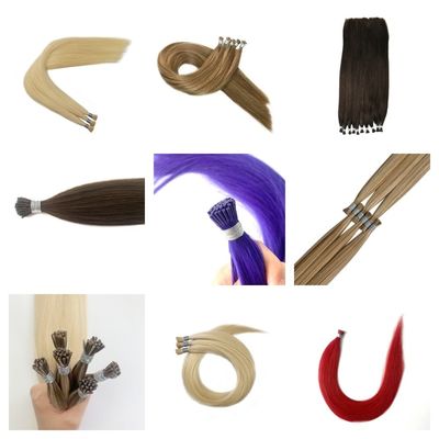 12-28 pouces de perles italiennes pointe double dessinée I pointe Remy kératine extensions de cheveux humains