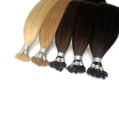 Cuticule alignée Remy Cuticule complète Flat and Stick Fan Tip Cheveux pour différents types de cheveux