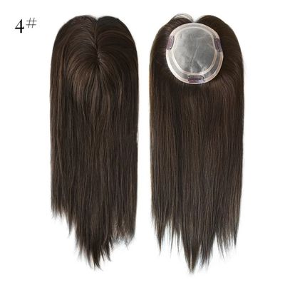 5.5X6 pouces à la main Double Mono Top Remy European Human Hair Toupee Topper PU autour du MT-S1