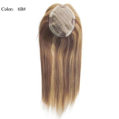Tape à cheveux humains à main attachée à la main à la pièce de dessus mono pour une perruque en dentelle à base complète