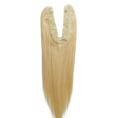Blonde ligne droite texture U partie de fermeture US Topper pour les extensions de cheveux