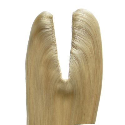 Blonde ligne droite texture U partie de fermeture US Topper pour les extensions de cheveux