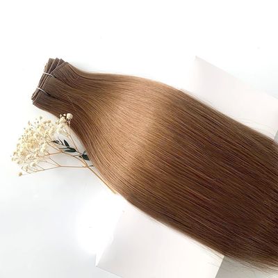 Demande personnalisée Double dessiné Remy Machine Tissus extensions de cheveux 100% couture à la machine