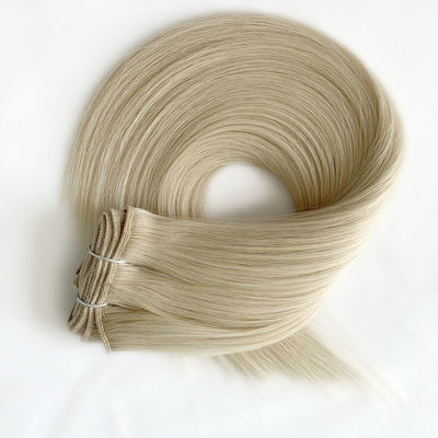 24 pouces de cheveux naturels lisses avec des extensions Blonde Remi Double Cheveux humains