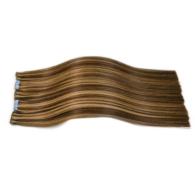 100% de bande de cuticule double Remy dans les extensions de cheveux humains sans perte de monnaie américaine