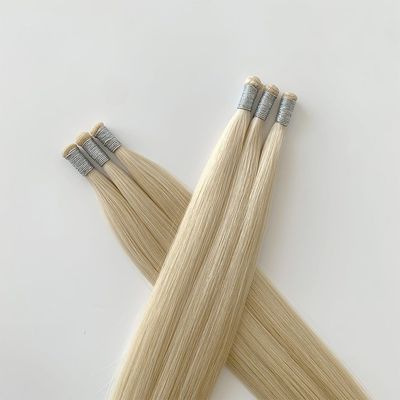 Longueur des cheveux 24 pouces 100% cheveux humains européens bande invisible dans les extensions de cheveux génie tissage personnalisé