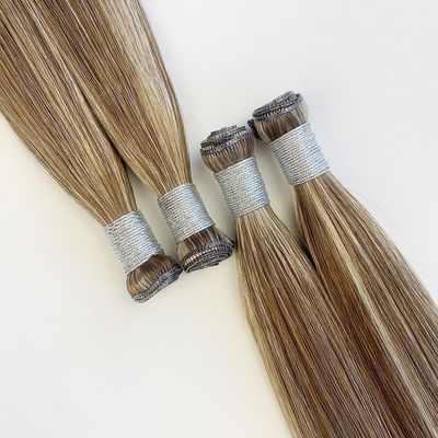 Longueur des cheveux 24 pouces 100% cheveux humains européens bande invisible dans les extensions de cheveux génie tissage personnalisé