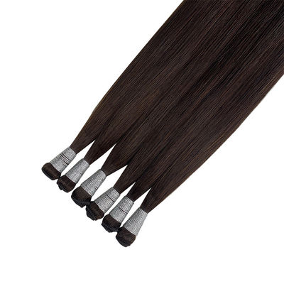 Expédition FedEx / DHL / Aramex / TNT Double dessiné Remy Hand Lié Extension de cheveux de trame