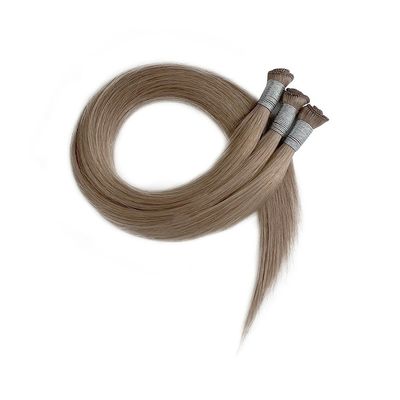 Cuticule brésilienne de 24 pouces Rémy alignée Cheveux droits Liés à la main Extensions de trame Mince doux