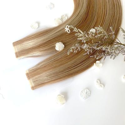 Multicolore sans couture Remy cheveux humains vierges Ultra Slim Tape dans les extensions de cheveux US Tape