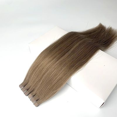 Cheveux Rémy Blonde Noir Gris Couleur Cuticule alignée Ruban brésilien dans les extensions de cheveux humains