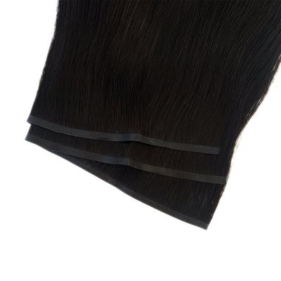 Coiffure de cheveux Rémy Cheveux européens PU Tissus de peau Extensions de cheveux humains Double dessiné PW-24268