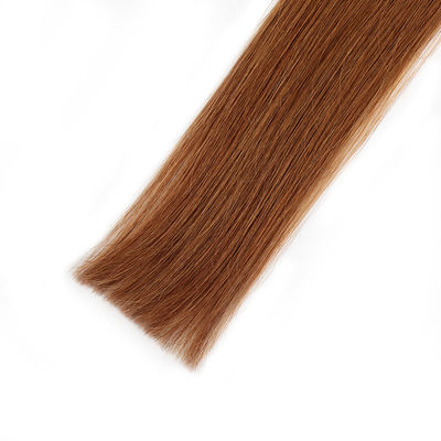 100% cheveux humains extensions droites soyeuses fournisseur de couleur naturelle bande européenne dans les cheveux Remy