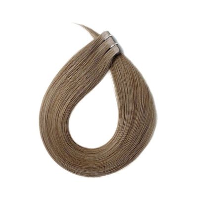 Multicolore double dessiné Virgin Remy Russe Cuticule Balayage Ruban à cheveux