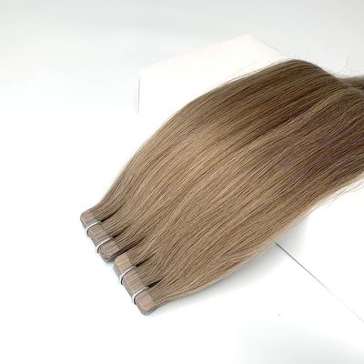 Multicolore double dessiné Virgin Remy Russe Cuticule Balayage Ruban à cheveux
