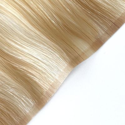 Coiffure de peau en PU en forme de poil humain, en mini-tissé à la main, pour les cheveux de salon