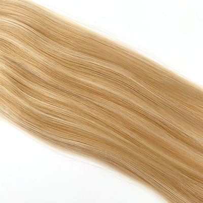 Coiffure de peau en PU en forme de poil humain, en mini-tissé à la main, pour les cheveux de salon