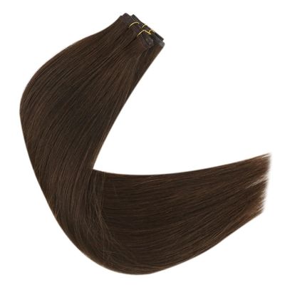 Cheveux à tresses plates mini avec tresses de peau en PU et cuticule doublée alignée PW-24268