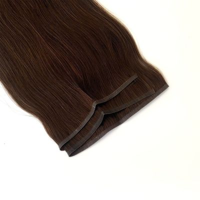 Cheveux à tresses plates mini avec tresses de peau en PU et cuticule doublée alignée PW-24268