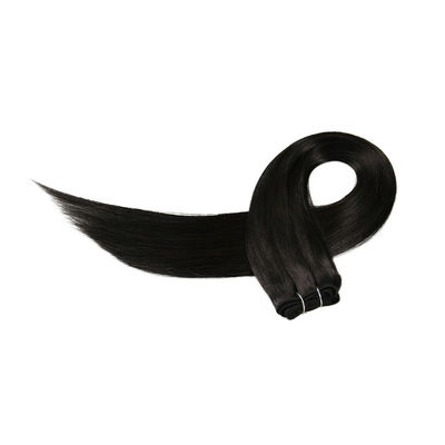 Tissus de cheveux indiens vierges et couleur noire naturelle avec un poids brut de 0,300 kg