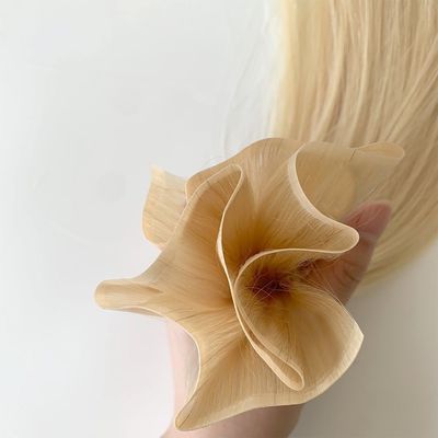 Petit trou PU bande sans couture cheveux tissus de la peau double prolongations dessinées 50 cm Taille du paquet