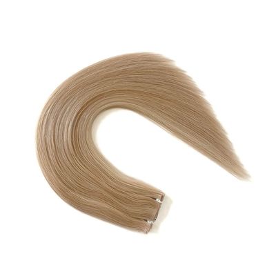 Paiement complet Double tracé à bande plate russe Remy Cheveux humains Peau PU Plâtre de cheveux extensions