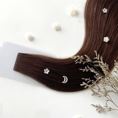 Longueur de cheveux de 20 pouces, bande invisible mince, extensions de cheveux, couleur naturelle, 100% cheveux humains.