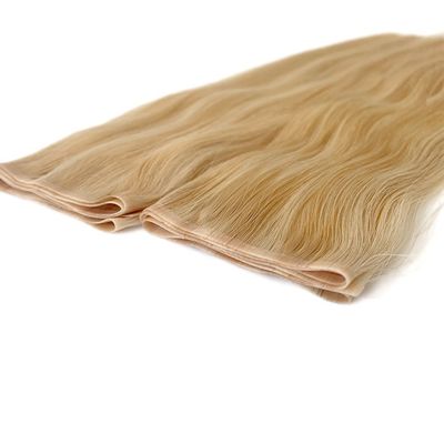 Cheveux humains à double traction en PU en Russie Extensions de tresses de peau personnalisées