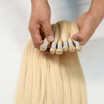 Double dessiné Blonde Genius Tissus Extensions de cheveux humains Pas de problème 30 jours Retour remboursement