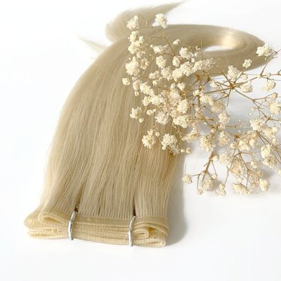 Cheveux humains à double traction Invisible Tissus plats Stylus droit Garantie de retour de 30 jours