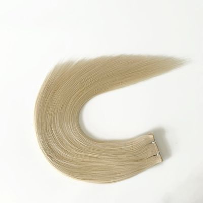 Brazilienne vierge Remy Cheveux humains PU Tissus de peau fine Tissus de double face Extrait de bâton