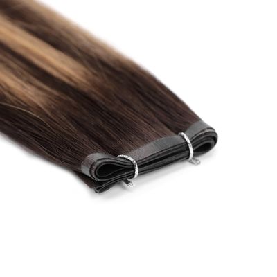 Couleur muti naturelle et étanche, double face, tissus de peau, poils humains, extensions de cheveux en PU