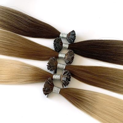 18 pouces double balayage dessiné kératine pré-lié U pointe pointe plate os droit cheveux humains