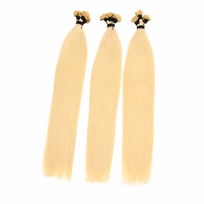 Remy European Hair Extensions à pointe plate, cheveux humains droits, connecteur de cheveux de type pré-lié