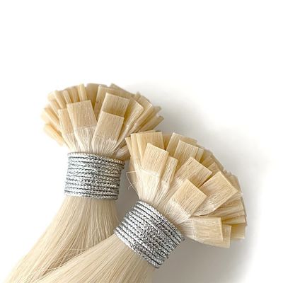 50cm * 8cm * 3cm Double dessiné Pré-lié à l' extrémité plate Extensions de cheveux humains avec paquet
