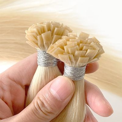 Italian Remy Hair Extensions de cheveux en kératine à pointe plate à double traction avec paiement initial