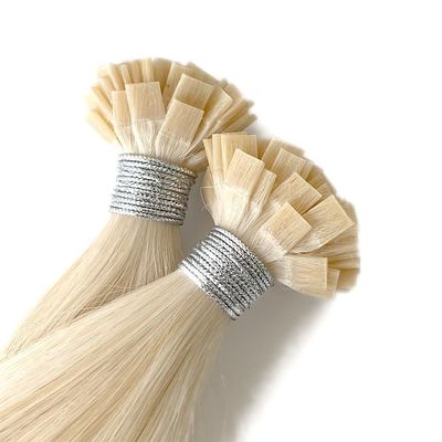 Personnalisé Pré-Lié Extensions de cheveux à pointe plate Rémy russe 100% cheveux européens
