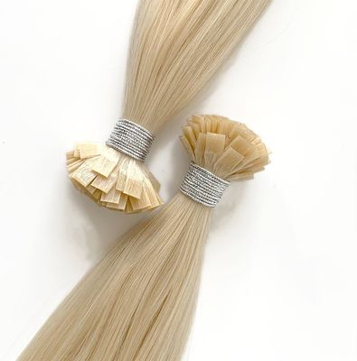 Personnalisé Pré-Lié Extensions de cheveux à pointe plate Rémy russe 100% cheveux européens
