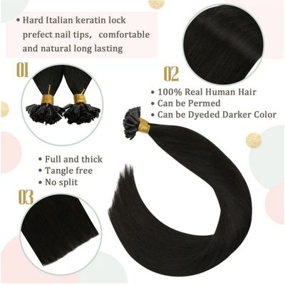 18 pouces de cheveux super doublés avec une extension de pointe en kératine.