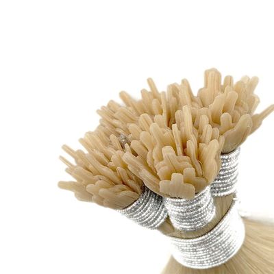 100% de cheveux humains pré-liés à l'éventail de kératine et à l'extension de cheveux pour demande personnalisée