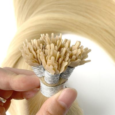 100% de cheveux humains pré-liés à l'éventail de kératine et à l'extension de cheveux pour demande personnalisée