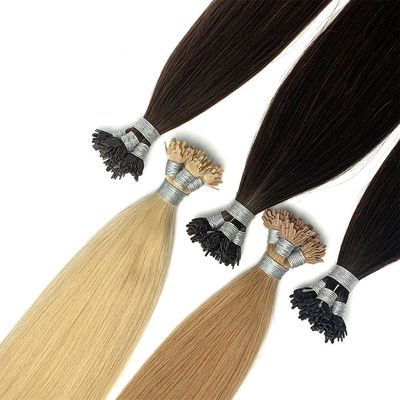 Épinées épaisses double cuticule tracée cheveux vierges pré-liés kératine Y pointe extensions de cheveux humains