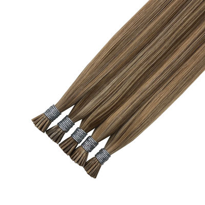 16-24 &quot;Remy Cheveux humains I Tip Extension de cheveux à collier de kératine pour les cheveux droits de couleur muti