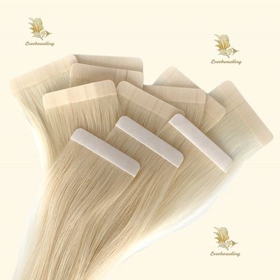 Couleur blonde Tape de cheveux bruts dans les extensions de cheveux Pas de personnalisation
