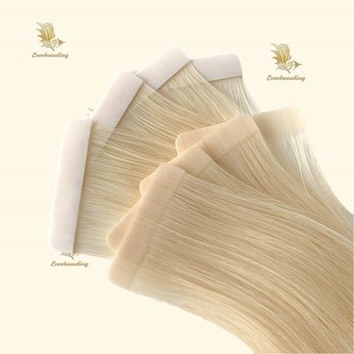 Couleur blonde Tape de cheveux bruts dans les extensions de cheveux Pas de personnalisation