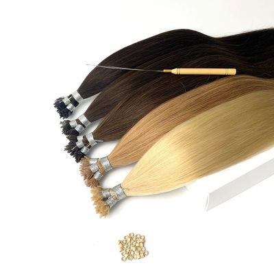 Extensions capillaires à pointe de ventilateur et à pointe de vésicule humaine alignées sur la cuticule avec colorant YTIP-231012