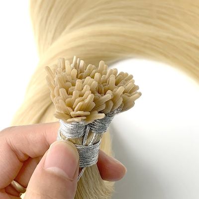 Remboursement complet Cuticule alignée Keratine pointe de Cabello humaine Y pointe Extensions de cheveux humains